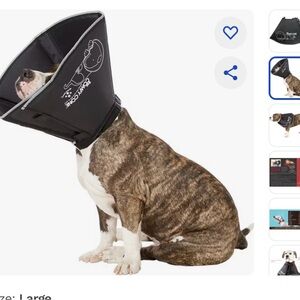 The Comfy Cone Black Dog Recovery Collar